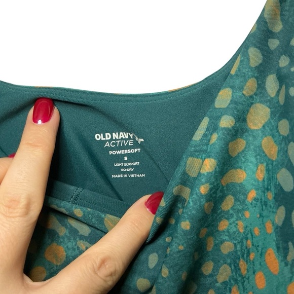 Old Navy Teal and Orange Printed Tank Top - Picture 4 of 4